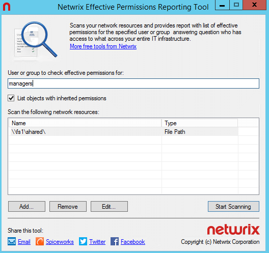 NTFS Permissions Tools NERP1